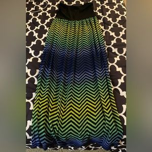 Women’s strapless flowy long dress